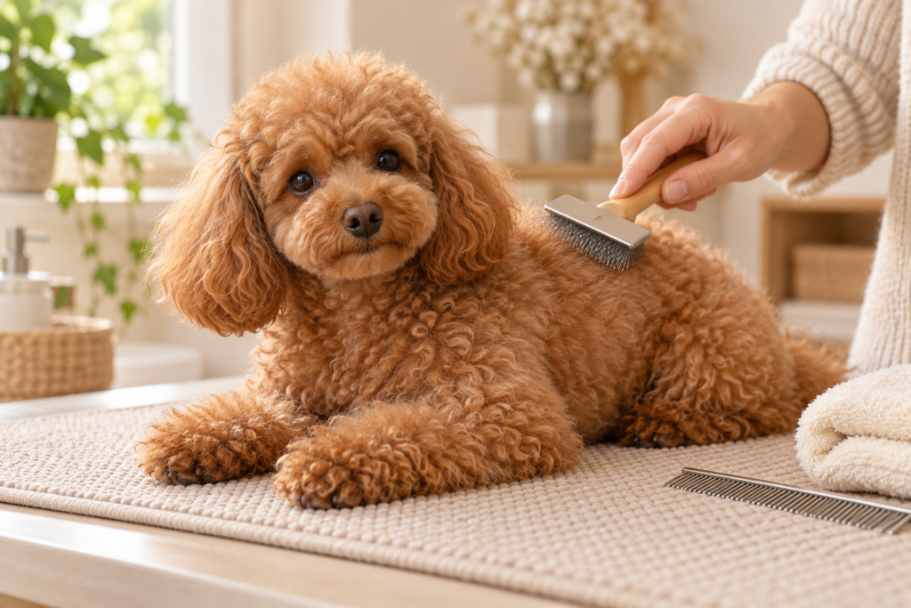Toy Poodle Tüy Bakımı Tarama Banyo ve Kuaför Rutini